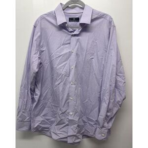 Hart Schaffer Marx Men's XL Classic Fit Long‎ Sleeve Casual Lavender Shirt. #34